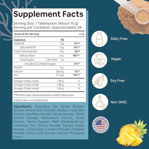 Atlantic Naturals Sea Moss 7 Day Colon and para Cleanse | Detox, Gut Health and Intestinal Atlantic Naturals buy supplements canada
