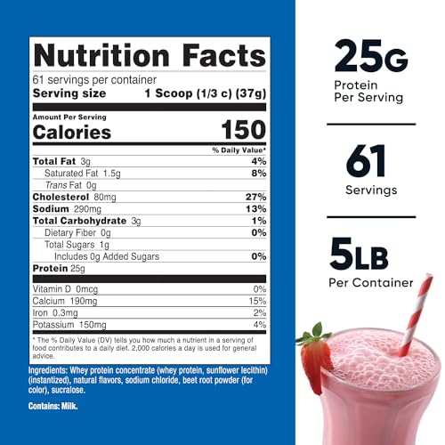 Nutricost Whey Protein Concentrate (Strawberry Milkshake) 5LBS - Gluten Free Nutricost buy supplements canada