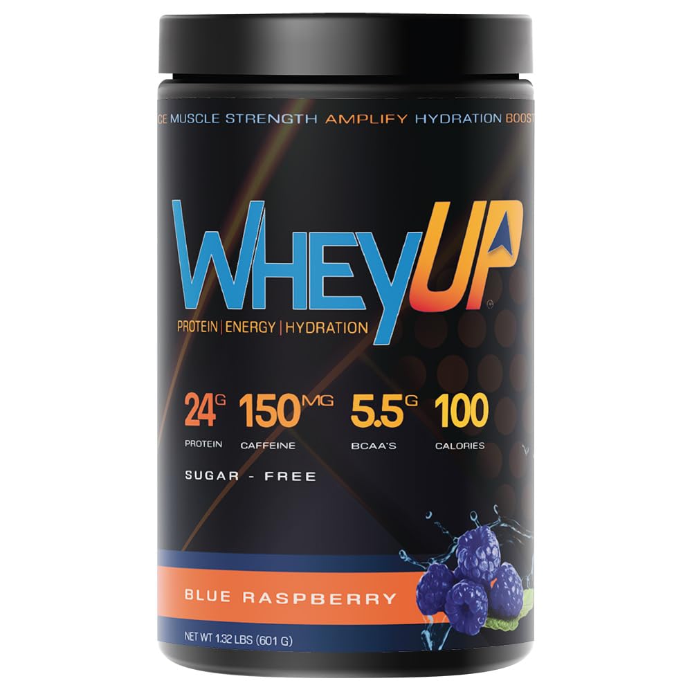 WheyUP Clear Whey Isolate Protein Powder, Blue Raspberry - 150mg Caffeine - 20 Servings WheyUP buy supplements canada
