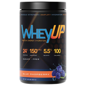 WheyUP Clear Whey Isolate Protein Powder, Blue Raspberry - 150mg Caffeine - 20 Servings WheyUP buy supplements canada