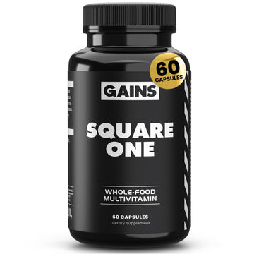 Gains in Bulk Square 1 Multivitamin and Mineral Supplement for Women and Men, Vitamins, Digestive Enzymes and Organic Minerals for Muscle Health, Performance and Immune Support, 90 Capsules GAINS IN BULK GAINSINBULK.COM buy supplements canada