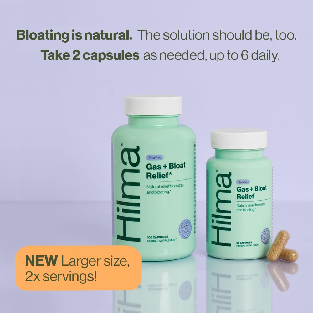 Hilma Natural Gas & Bloating Relief - with Lemon Balm, Fennel & Peppermint Leaf Hilma buy supplements canada