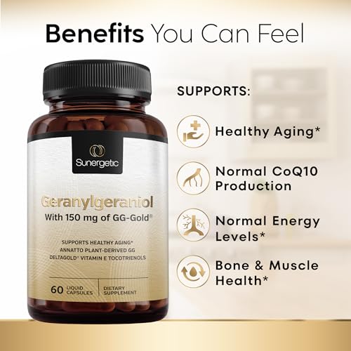 Premium Geranylgeraniol Supplement – GG-Gold 150mg with DeltaGold Vitamin E Tocotrienols Sunergetic buy supplements canada