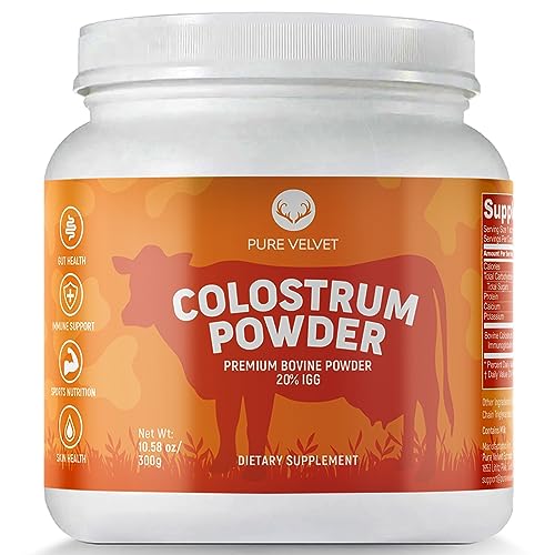 Pure Velvet Colostrum Powder for Gut Health, Bloating, Hair Growth, Immune Support Pure Velvet buy supplements canada