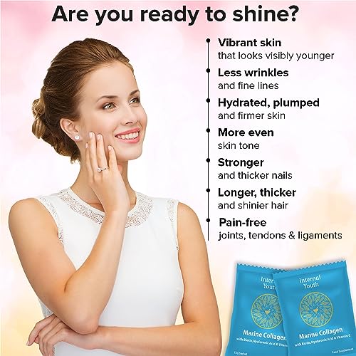 Marine Collagen Powder 10000mg with Hyaluronic Acid Biotin and Vitamin C A D3 E - Collagen Internal Youth buy supplements canada