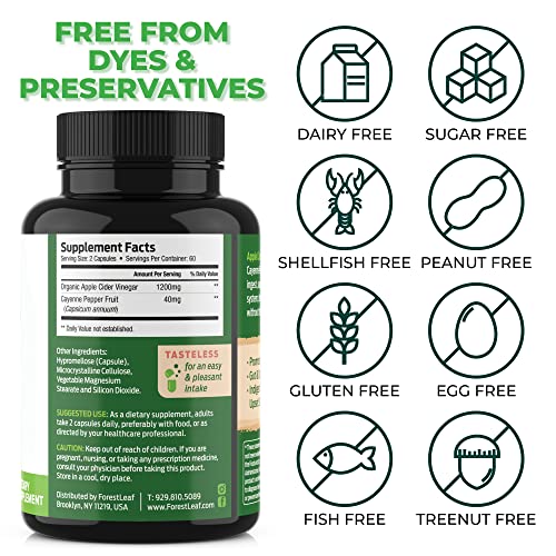 ForestLeaf - Apple Cider Vinegar Capsules with Cayenne Pepper Powder 1200mg ForestLeaf buy supplements canada