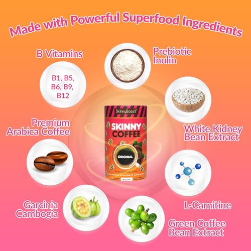 Skinny Boost Skinny Coffee- (Unflavored) Instant Sticks Made with Arabica Coffee, Garcinia SkinnyBoost buy supplements canada