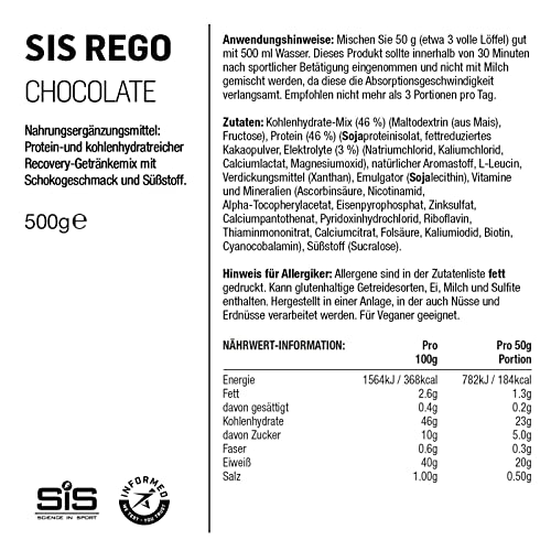Science In Sport REGO Rapid Recovery Drink Powder, Post Workout Protein Powder, 20 g of Protein Science in Sport buy supplements canada
