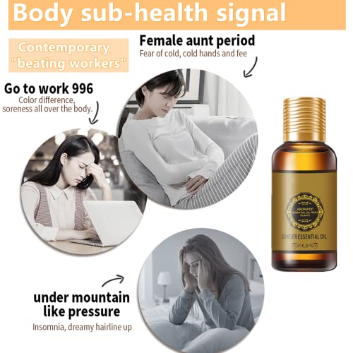 (2pc 60ml) Belly Drainage Ginger Oil, Slimming Tummy Ginger Oil, Ginger Oil Drainage Massage YG LianKai buy supplements canada