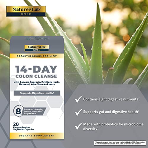 Nature's Lab Gold 14 Day Colon Cleanse* - Blend of Probiotics, Fiber, Flavonoids Nature's Lab buy supplements canada