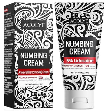Acolye Numbing Cream Maximum Strength : 5% Lidocaine Topical Anesthetic - Extra Strength 5X Numbing with Menthol Arnica and Emu Oi (2 Fl Oz, Mint Flavor) Acolye buy supplements canada