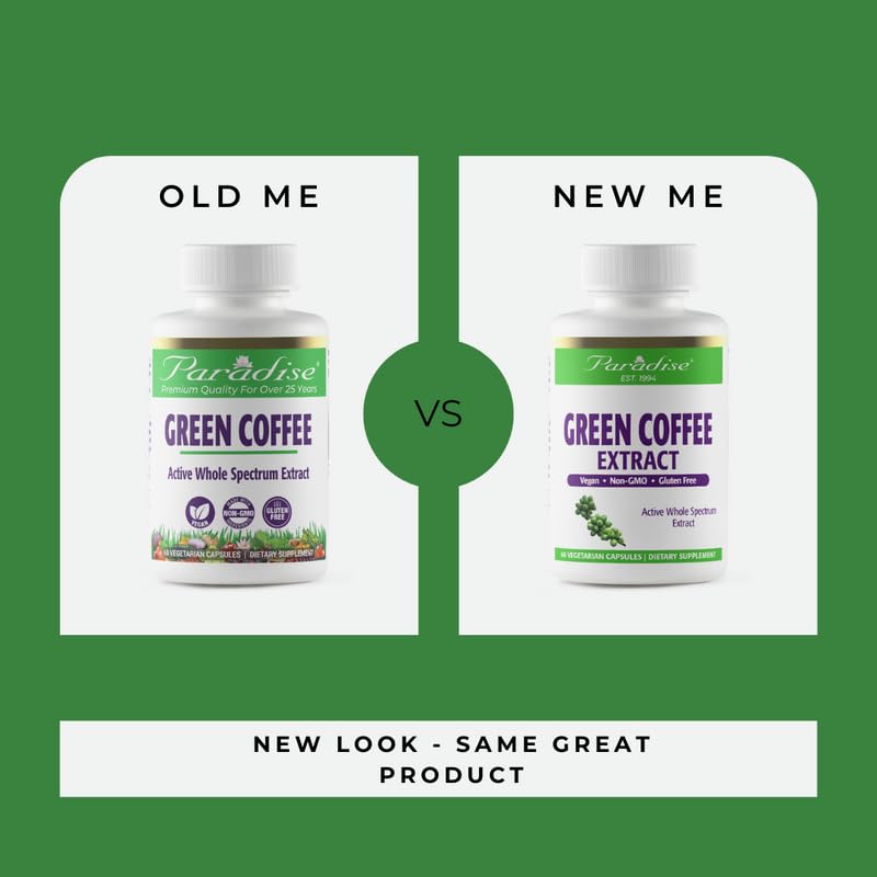 Paradise Herbs Green Coffee Bean, Vegan, Gluten Free, Non GMO, Active Whole Spectrum Paradise Herbs buy supplements canada