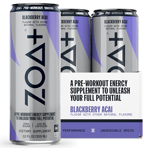 ZOA+ Pre-Workout Sugar Free Energy Drink, Orange Grapefruit - NSF Certified for Sport ZOA buy supplements canada