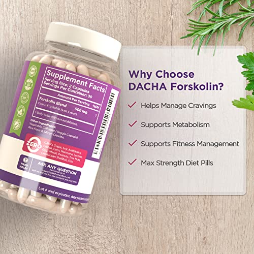 DACHA Natural Forskolin Max Strength Formula- 500mg Coleus Extract, Keto Diet Pills That DACHA buy supplements canada