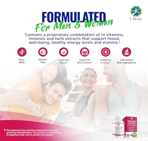 1 Body Adaptogen Complex Supplement with Ashwagandha 1 Body buy supplements canada