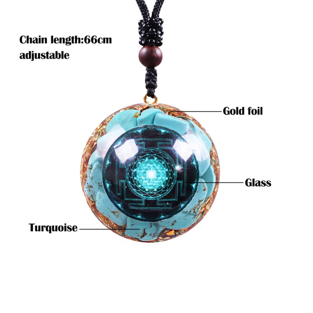 Day Day Up Turquoise Orgonite Pendant Healing Crystal jewelry Orgone Yoga Necklace Reiki Spiritual Day Day Up buy supplements canada