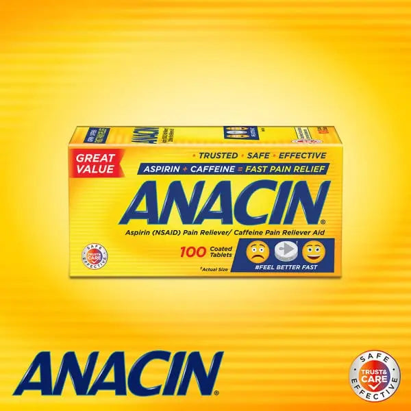 Anacin Fast Pain Relief Pain Reducer Aspirin Tablets, 200 Tabs (Value Pack of 2) ANACIN buy supplements canada