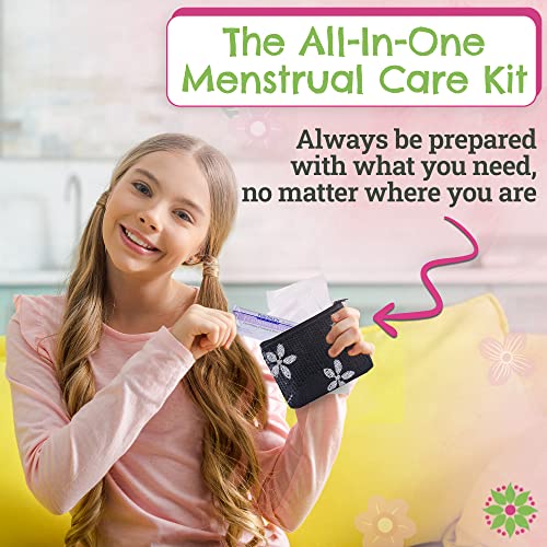 First Period Kit To-go! - Organic Biodegradable Tween Pads & Liner - Period Bags for Teen Girls Be Prepared. Period. buy supplements canada