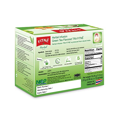 FITNE Green Tea Herbal Honey Lemon With Garcinia Senna Infusion Gentle Detox Cleanse FITNÈ buy supplements canada