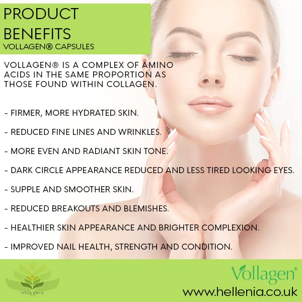 Hellenia Vollagen 500mg - 60 Capsules - Vegan Collagen Hellenia buy supplements canada