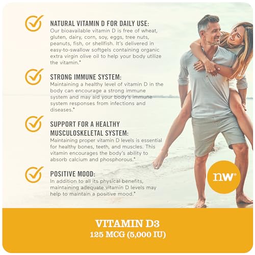 NatureWise Vitamin D3 5000iu (125 mcg) Healthy Muscle Function, and Immune Support NatureWise buy supplements canada