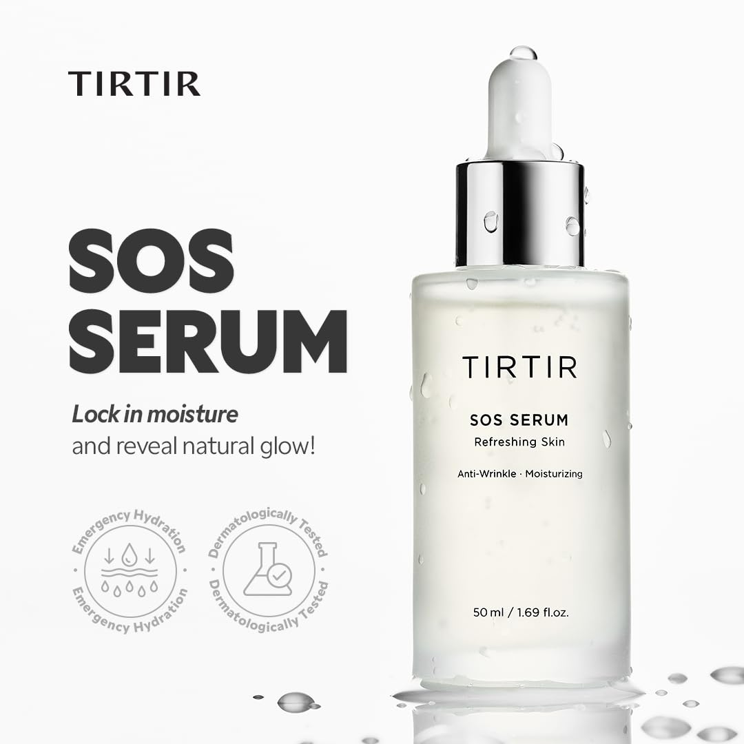 TIRTIR SOS Serum - Radiant Glow Boosting Face Serum - Plumping, Anti Aging, Hydrating - Visibly Smooth and Glowy Skin - Fragrance Free for All Skin Types, 1.69 fl.oz. TIRTIR buy supplements canada
