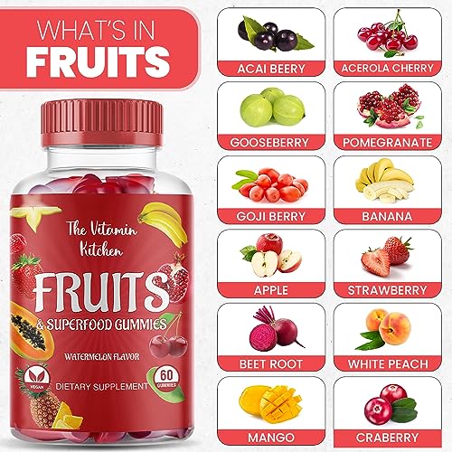 The Vitamin Kitchen Fruit and Veggies Gummies-120 Chews 60 Super Fruits The Vitamin Kitchen buy supplements canada