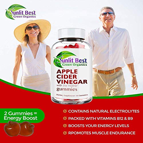 Apple Cider Vinegar Gummies Vitamins with The Mother, Delicious Immunity, Gluten Free Sunlit Best Green Organics buy supplements canada