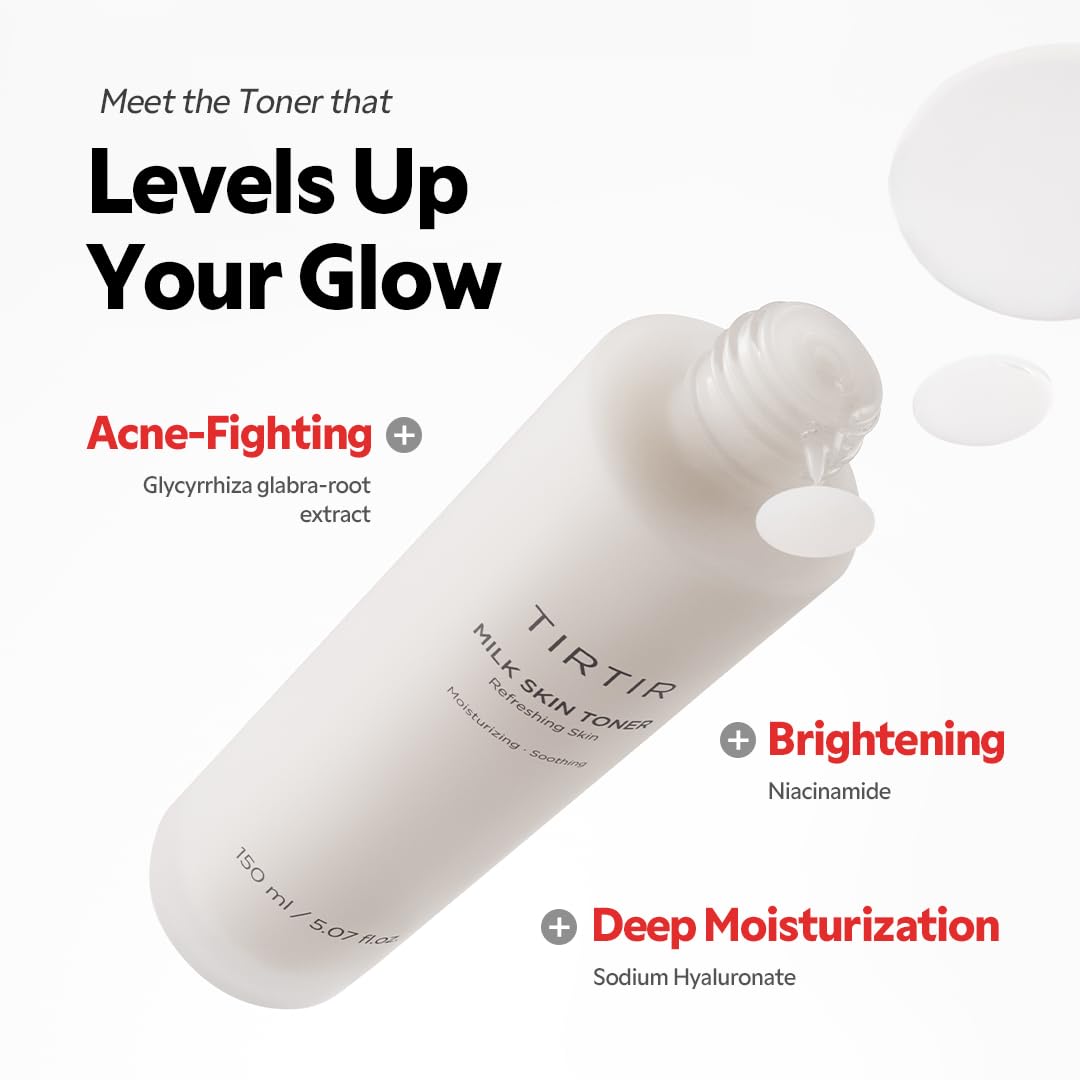 TIRTIR Milk Skin Rice Toner - Deep Moisturizing, Hydrating and Refreshing for face, Niacinamide, Ceramide, Rice Bran Extract TIRTIR buy supplements canada