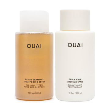OUAI Detox Shampoo & Thick Hair Conditioner Bundle - Clarifying Shampoo for Build Up, Dirt, Oil, Product and Hard Water & Moisturizing Conditioner for Thick Hair (2 Count) OUAI buy supplements canada