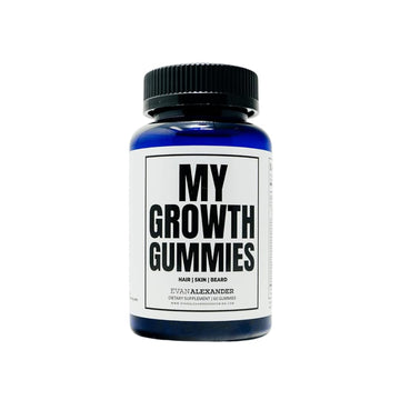 Evan Alexander Grooming My Growth Gummies | Healthy Hair & Beard Growth Support | Stronger Hair Follicles & Better Skin | Strawberry & Coconut Flavor | Vitamins C, D3, B6, B12 & Biotin | 60 Gummies Evan Alexander Fine Grooming buy supplements canada