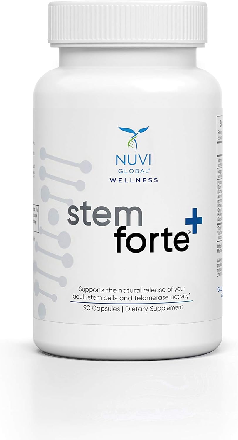 NuVi Global Stemforte Plus Stem Cell and Telomere Supplements – Cell Regeneration, Cell Growth & Telomere Support for Healthy Aging & Cellular Health – 90 Capsules for Men & Women NuVi Global buy supplements canada