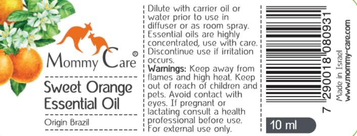 mommy care Sweet Orange Essential Oil for Aromatherapy 0.338 fl oz Brazil Origin MOMMY CARE buy supplements canada
