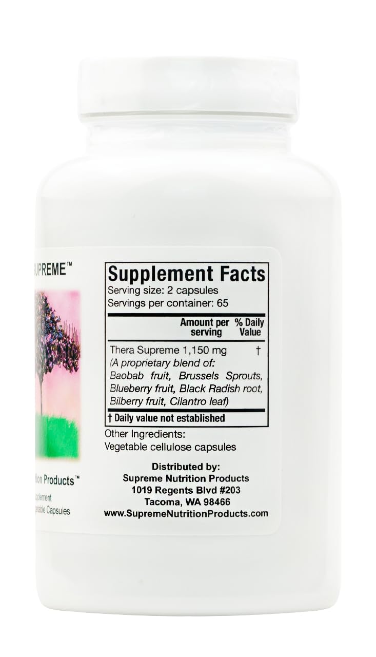 Supreme Nutrition Thera Supreme, 130 Pure Herbal Combination Vegetarian Capsules Supreme Nutrition Products buy supplements canada