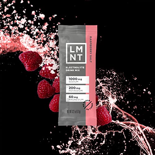 LMNT Zero-Sugar Electrolytes - Raspberry Salt - Hydration Powder Packets | No Dodgy Drink LMNT buy supplements canada
