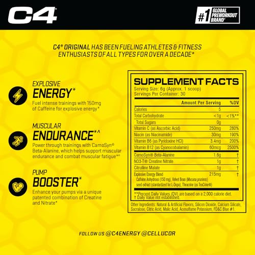 Cellucor C4 Original Pre Workout Powder ICY Blue Razz & C4 Sport Pre Workout Powder Cellucor buy supplements canada