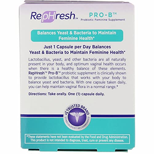 RepHresh Pro-B Vaginal Probiotic Feminine Supplement One Bottle 30 Count Rephresh buy supplements canada
