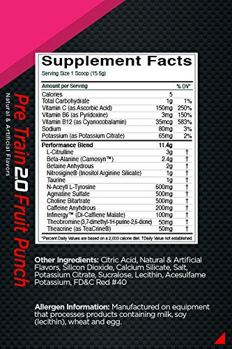 Rule 1 Proteins R1 Pre Train 2.0 25 Serv Fruit Punch, 390 Gram Rule 1 Proteins buy supplements canada