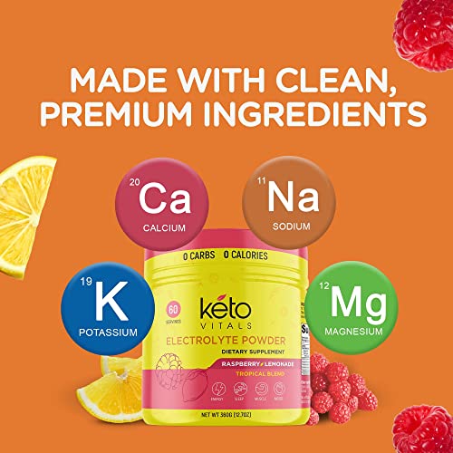 Keto Vitals Electrolytes Powder - Sugar Free Keto Electrolytes Powder with Potassium Keto Vitals buy supplements canada