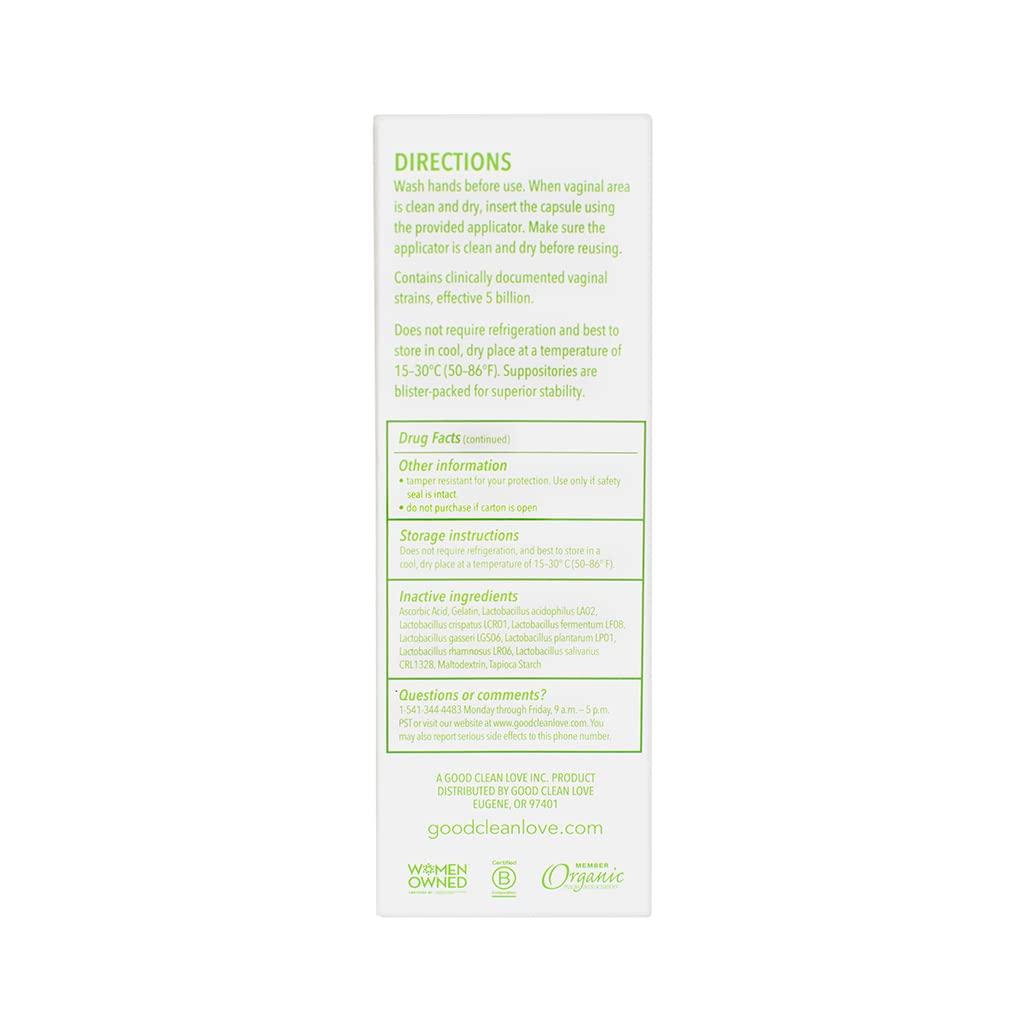 Good Clean Love BiopHresh Vaginal Homeopathic Suppository, Bacterial Vaginosis Treatment for Women Good Clean Love buy supplements canada
