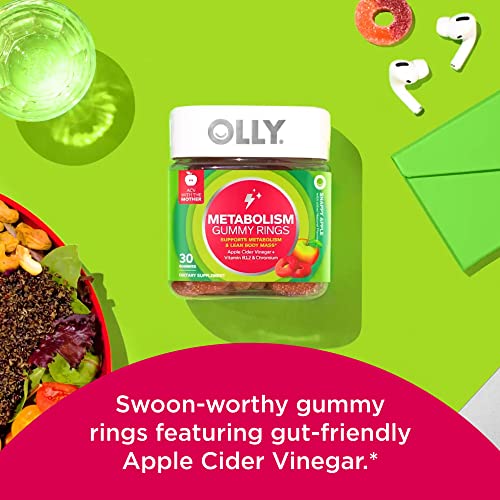 OLLY Metabolism Gummy Rings, Apple Cider Vinegar, Vitamin B12, Chromium, Energy and Digestive Health OLLY buy supplements canada