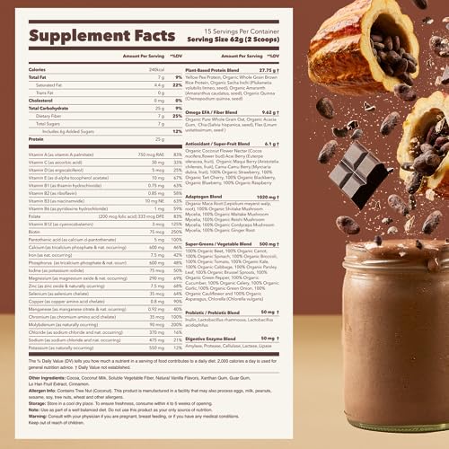 Ka’Chava All-In-One Nutrition Shake Blend, Chocolate, 85+ Superfoods, Nutrients & Plant Ka'Chava buy supplements canada