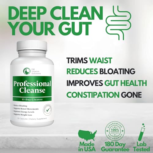 Professional Detox Cleanse for Weight Loss and Belly Fat, 15 Day Colon Cleanse, Body Detox DR VITAMIN SOLUTIONS buy supplements canada