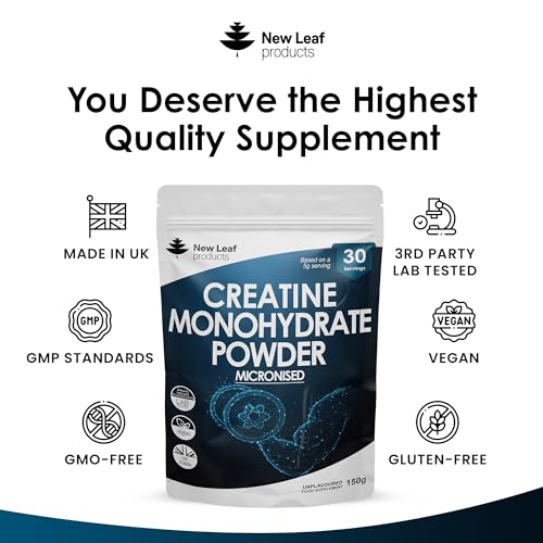 Creatine Monohydrate Powder 100% Pure Micronized Creatine - 150g Increased Absorption NEW LEAF PRODUCTS buy supplements canada