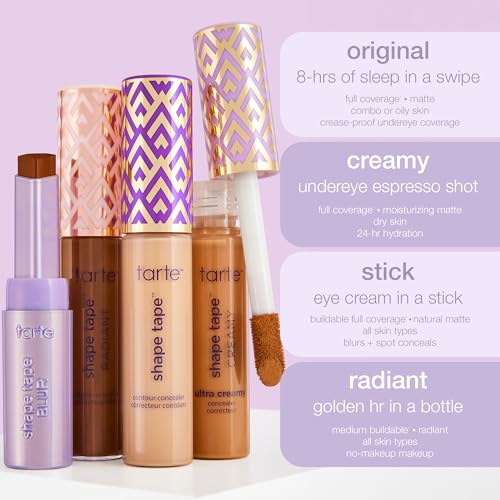 tarte Shape Tape Concealer – Full-Coverage Creaseless Soft Matte Finish, Brightening Under-Eye & Face Makeup, 16hr Longwear, Vegan & Cruelty-Free, Full Size, 16N fair-Light Neutral tarte buy supplements canada