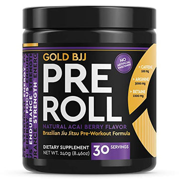 Gold BJJ PreRoll - Jiu Jitsu Pre Workout Supplement for Energy, Focus, and Endurance Gold BJJ buy supplements canada