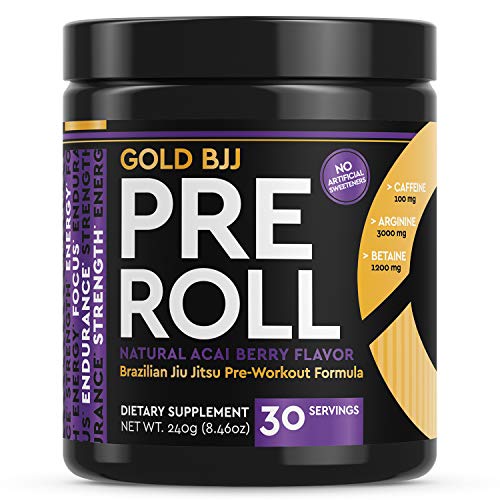 Gold BJJ PreRoll - Jiu Jitsu Pre Workout Supplement for Energy, Focus, and Endurance Gold BJJ buy supplements canada