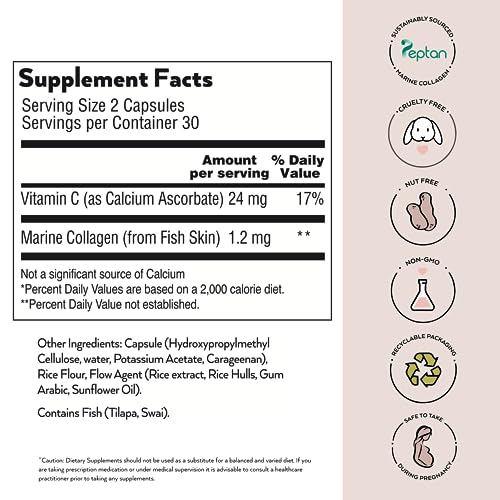 Simone Thomas Wellness, SkinQuencher Marine Collagen with Vitamin C, Food Supplement 60 Capsules Simone Thomas Wellness buy supplements canada