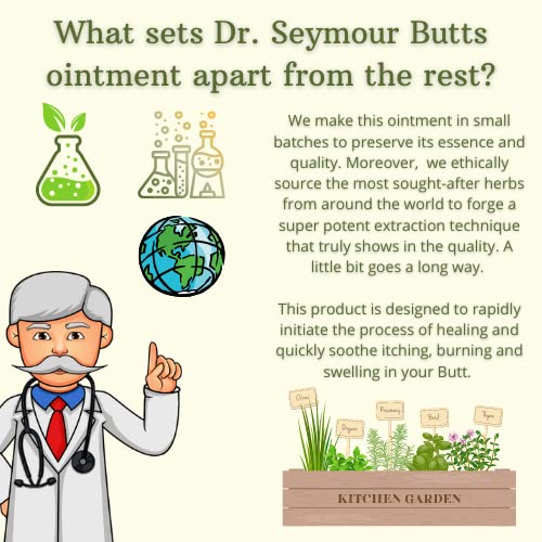 Dr. Seymour Butts All-Natural Hemorrhoid Care Cream – with 10 Botanicals Including Witch Hazel, Calendula & Horse Chestnut – Soothing Relief for Burning, Itching & Irritation. Dr. Seymour Butts buy supplements canada
