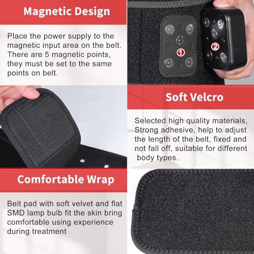 TUOYR Cordless Red Light Therapy Belt for Back Pain Relief with 10000mAH Power Bank TUOYR buy supplements canada